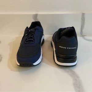 NEW Armani Exchange AX XUX026 Blue Athletic Logo Sneakers Shoes Men’s Size 13